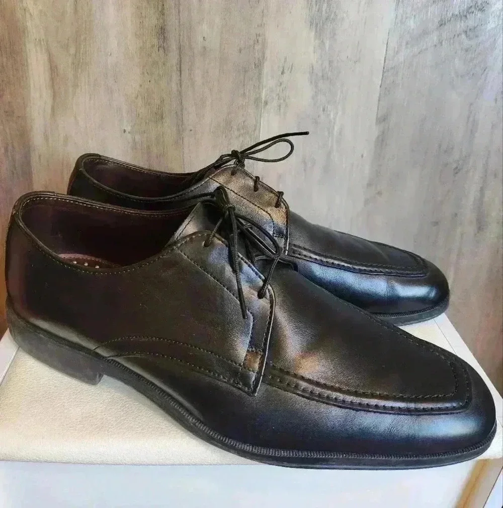 Allen Edmonds Tribecca Apron-toe Derby Dress Shoe Black Size 10.5 Men's